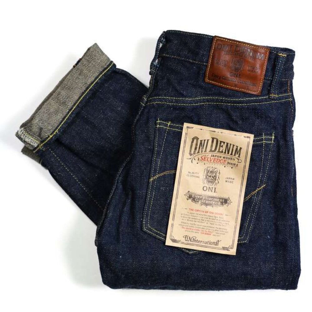 ONI DENIM "246ZR-ECRU" 20oz Weft Ecru Secret Denim Neat Straight (34)